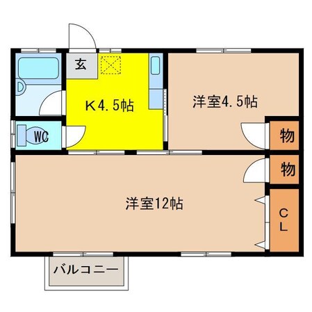 髙橋ハイツ（星が丘）の物件間取画像